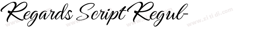 Regards Script Regul字体转换